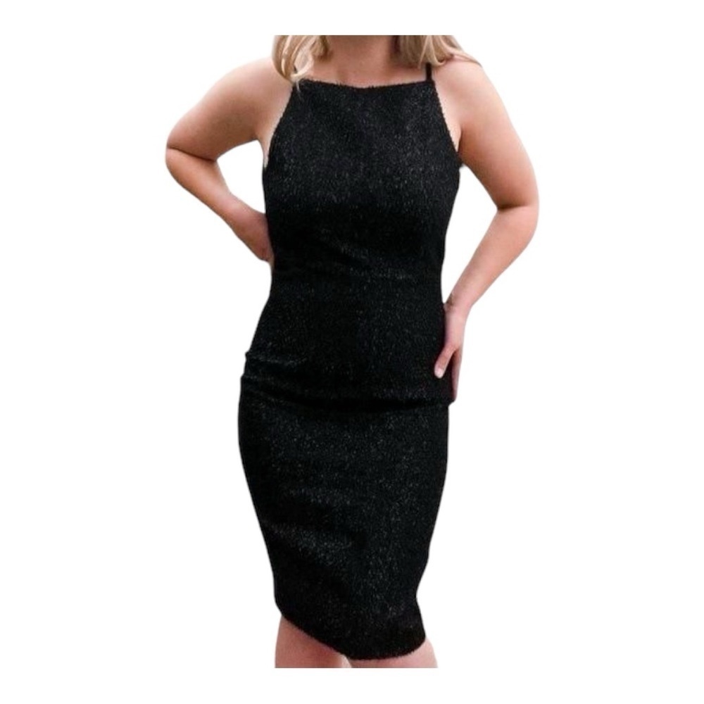 H&M Sparkle Eyelash Metallic Dress
